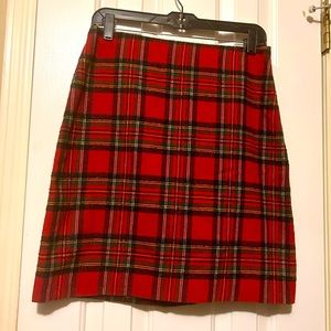SOLD!! Talbots Red plaid skirt